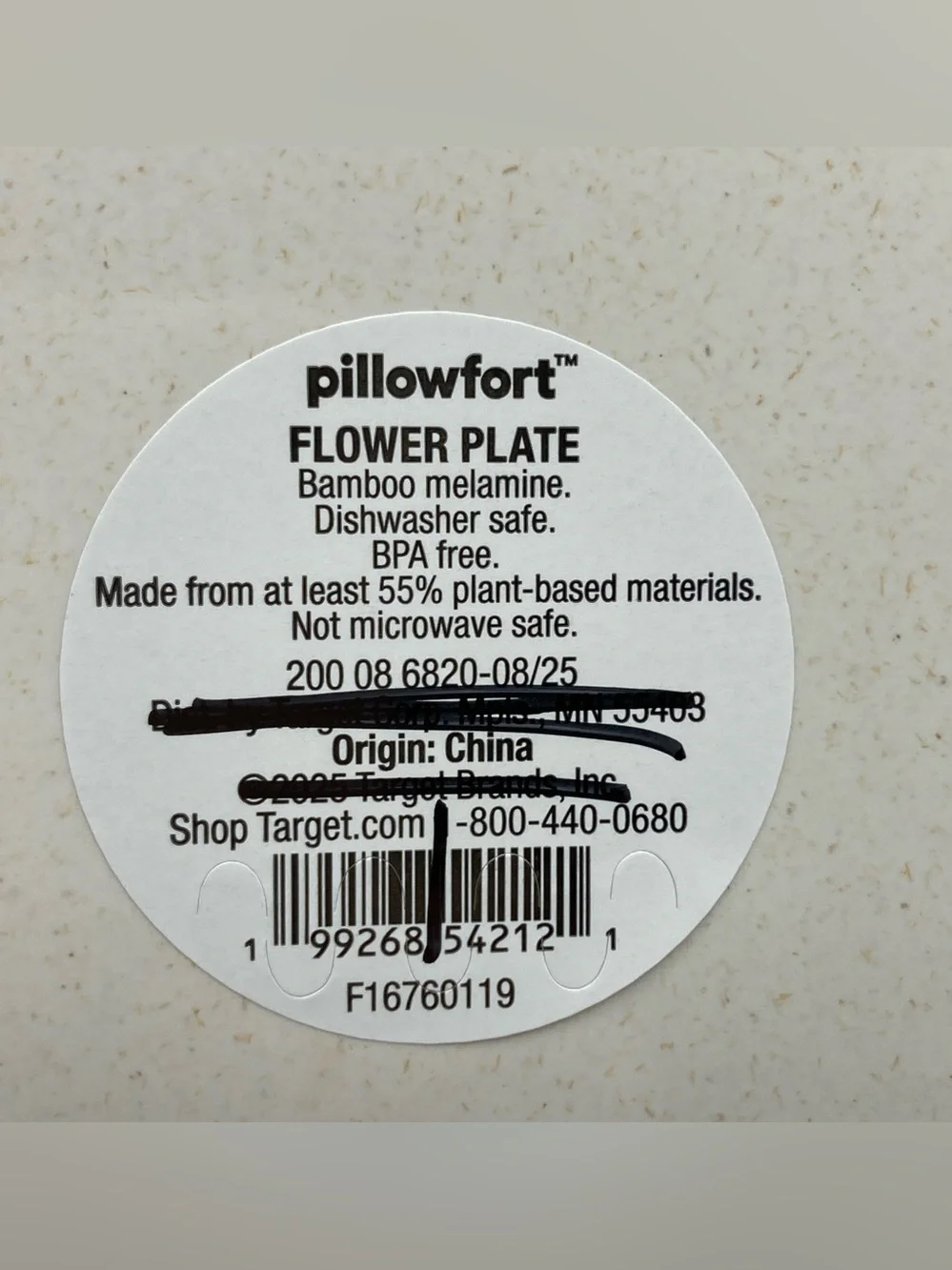 8 Set Target Pillowfort 10.5” Scalloped Melamine Dinner Plates Frenchie Dog